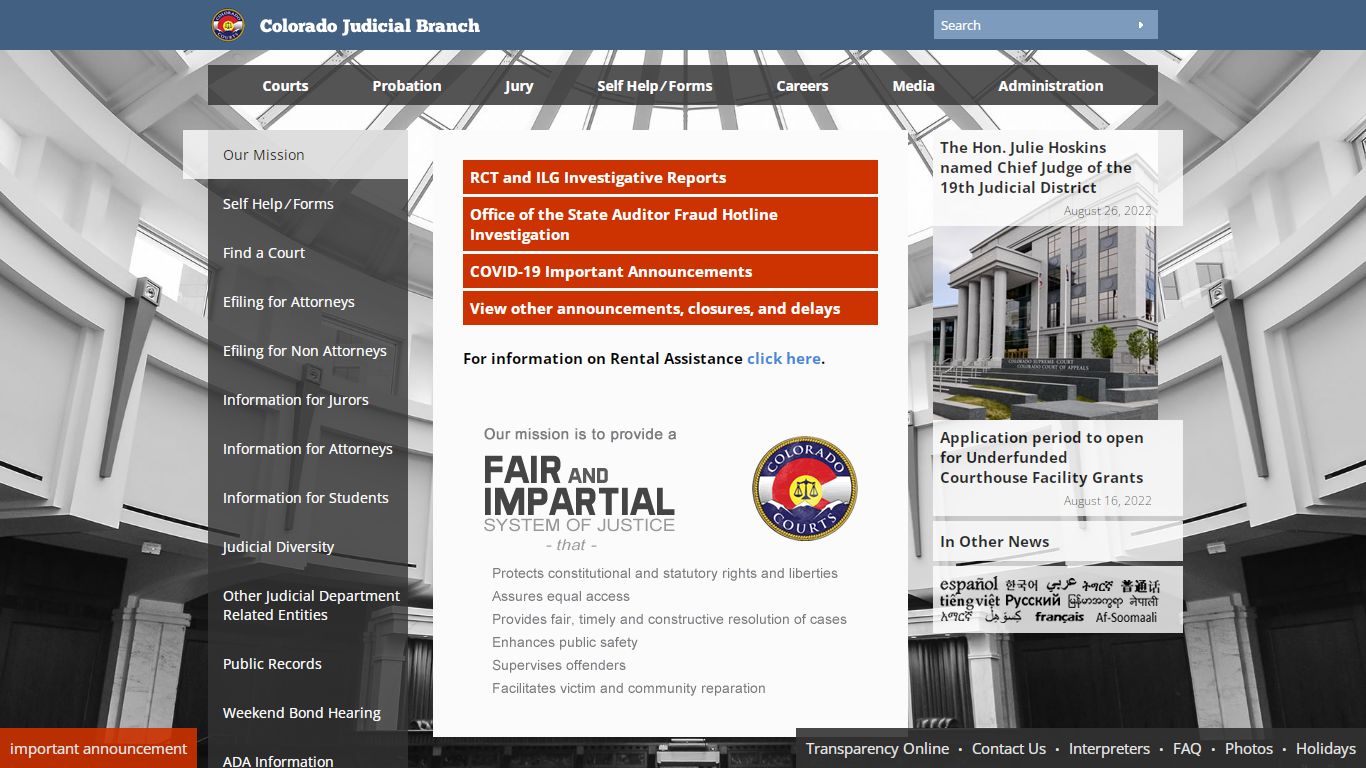 Colorado Judicial Branch - Summit County - Homepage